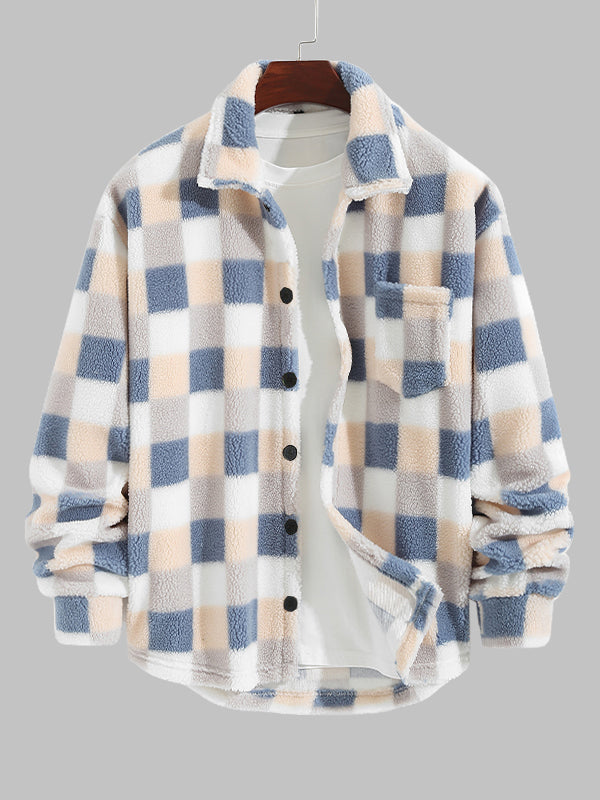 Elvy Paris™ | Veste Fluffy Carreaux Classique pour Hommes
