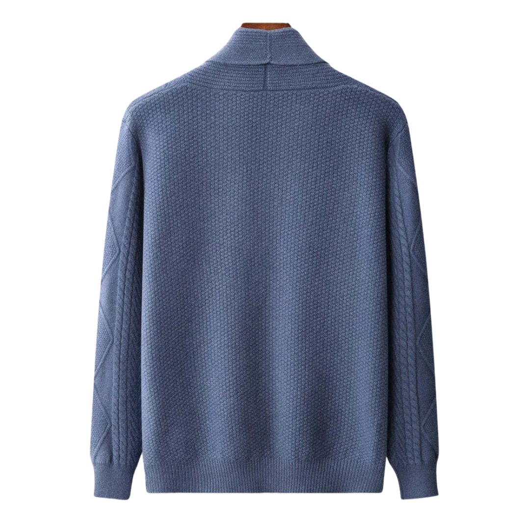 Elvy Paris™ | Cardigan en Laine Exclusif avec Motif à Carreaux
