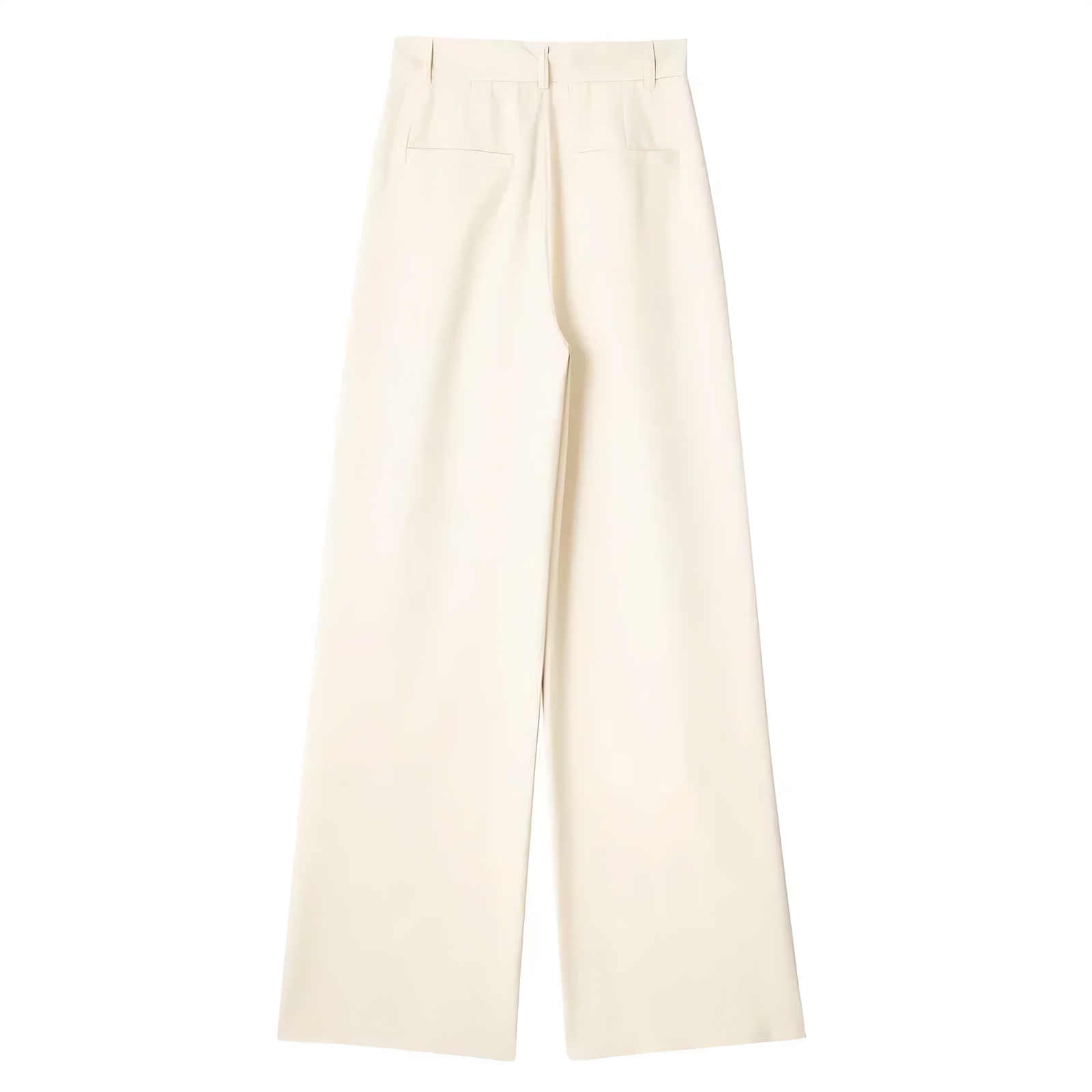 Elvy Paris™| Pantalon Large Écru Élégant