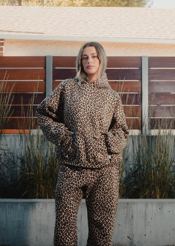 Elvy Paris™ | Sweat à capuche imprimé léopard