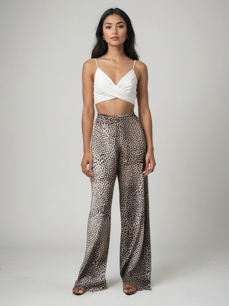 Elvy Paris™ | Pantalon Large Léopard