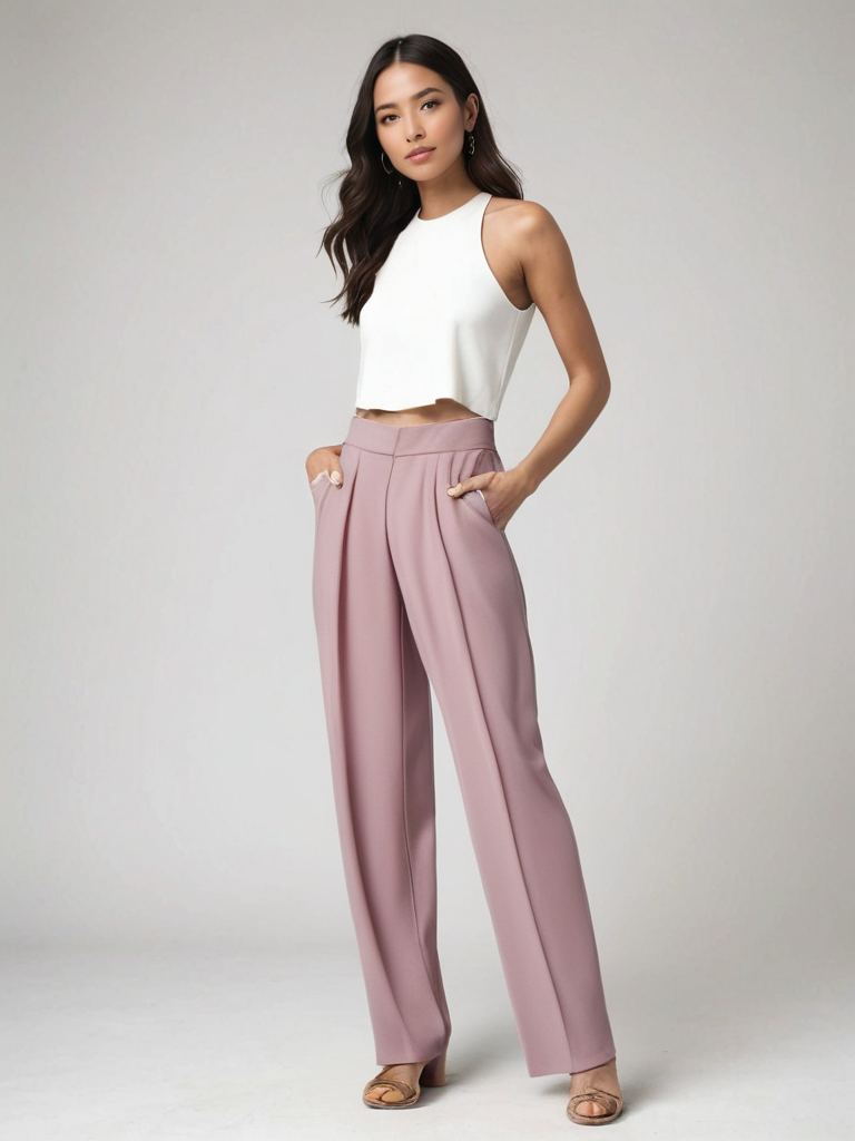 Elvy Paris™ | Pantalon Évasé Élégance Structurée