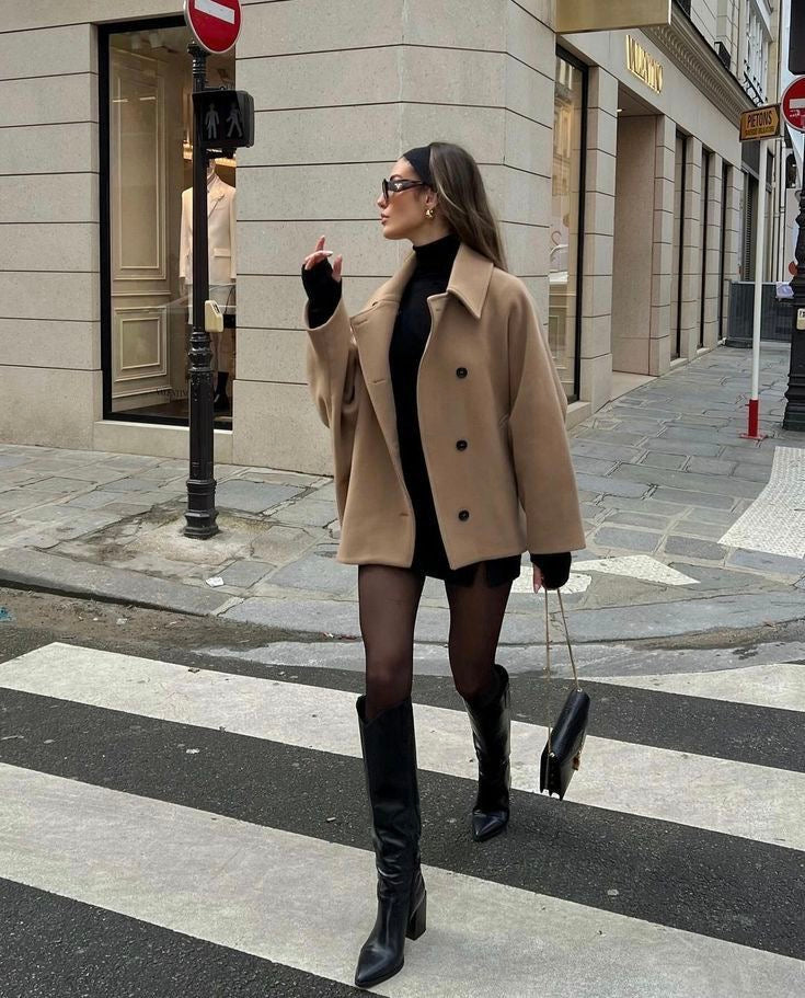Elvy Paris™ | Manteau en laine oversize