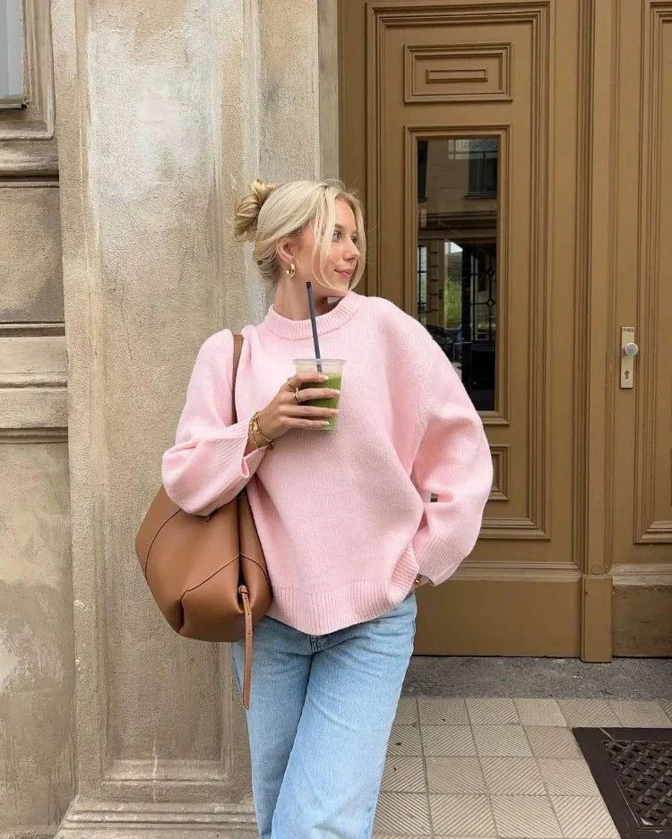 Elvy Paris™ | Pull rose oversize