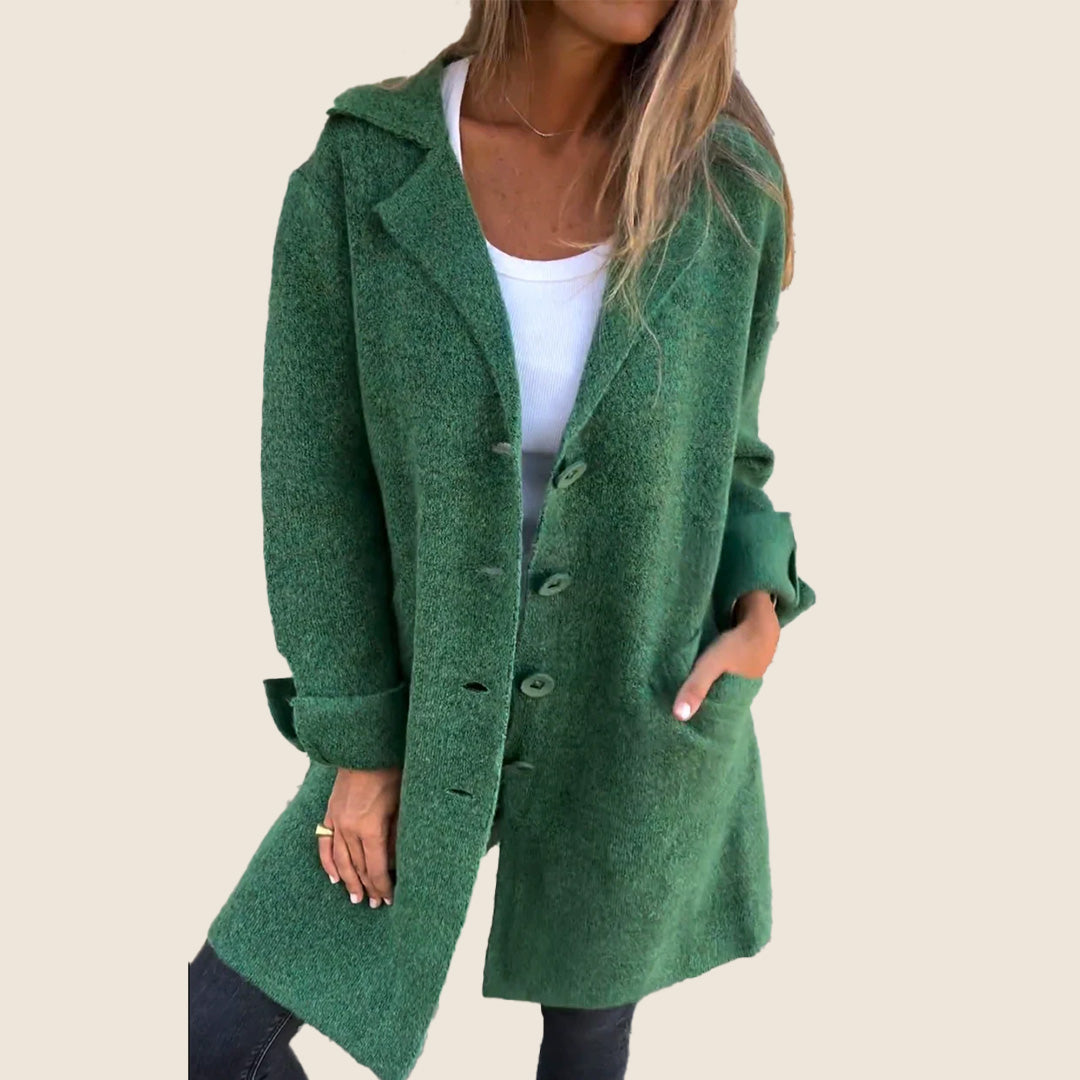 Elvy Paris | Manteau Casual Monopette avec Revers