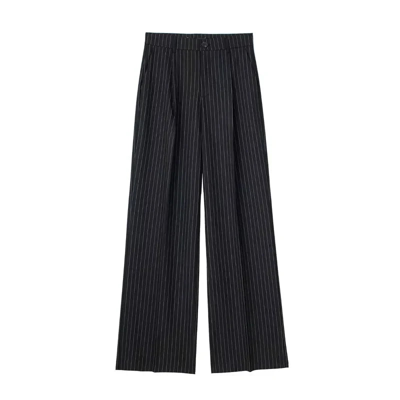 Elvy Paris™| Pantalon Large Écru Élégant