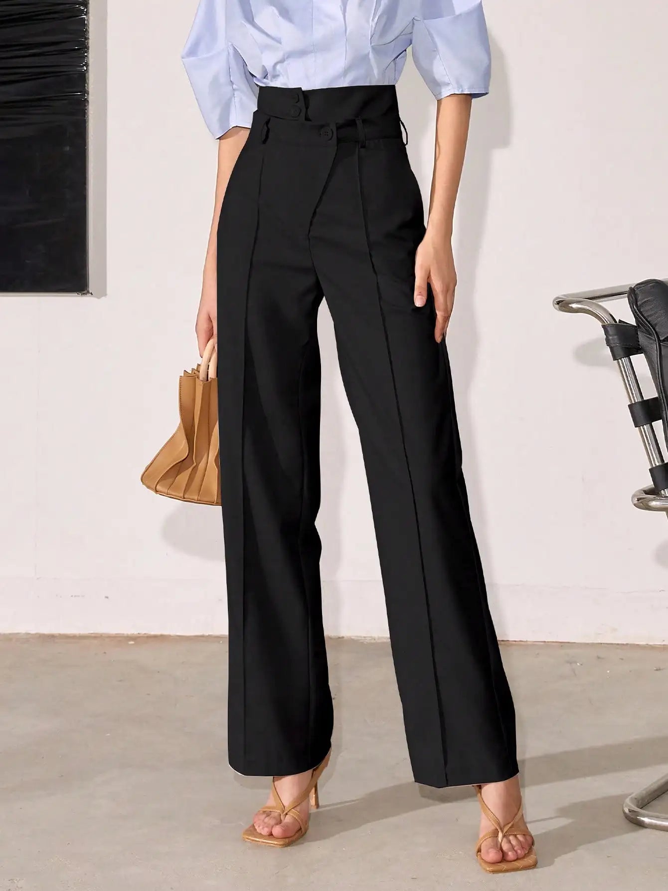 Elvy Paris | Pantalon taille haute – Élégance structurée