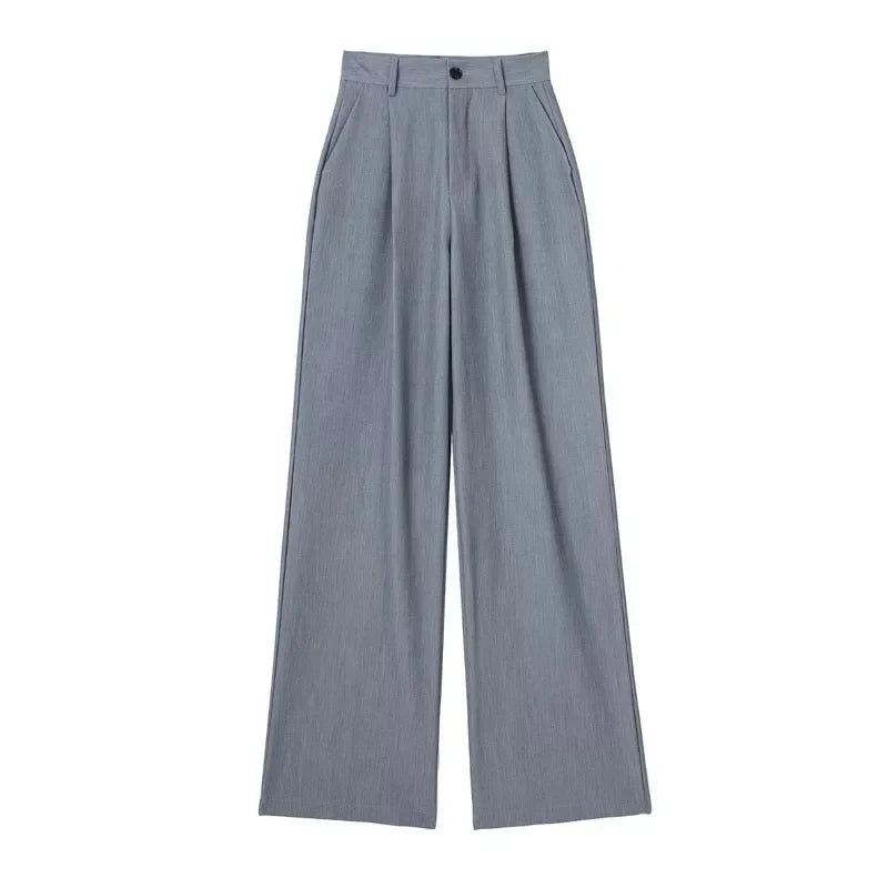 Elvy Paris™| Pantalon Large Écru Élégant
