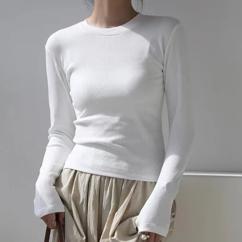 Elvy Paris | Haut Basique Manches Longues en Coton