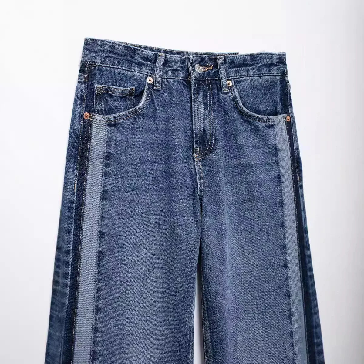 Elvy Paris™ | Jean Évasé à Bandes Latérales
