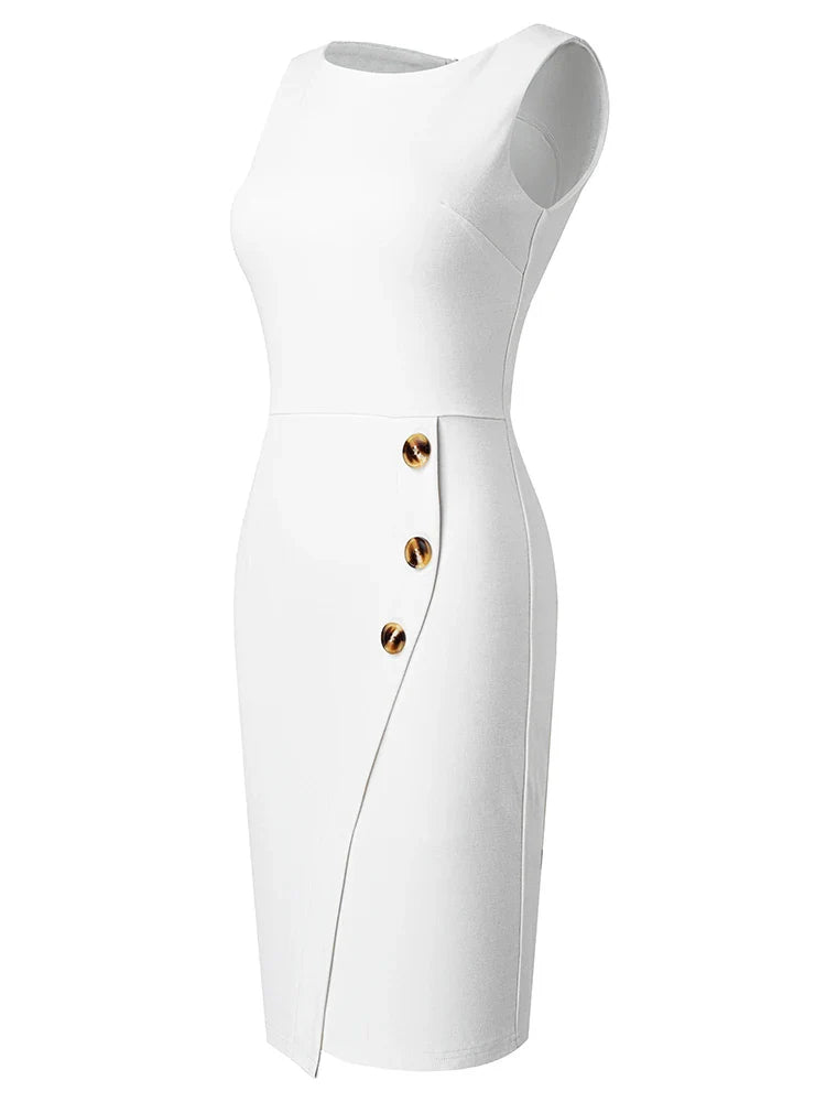 Camille - Robe blanche élégante
