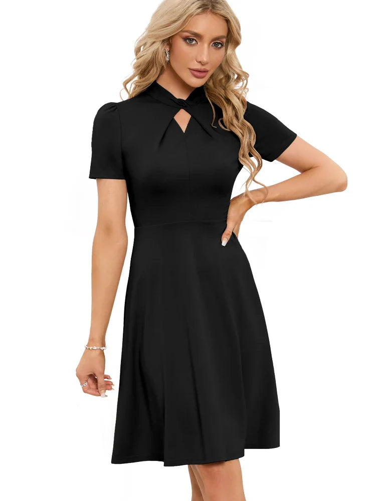 Élodie - Robe noire élégante