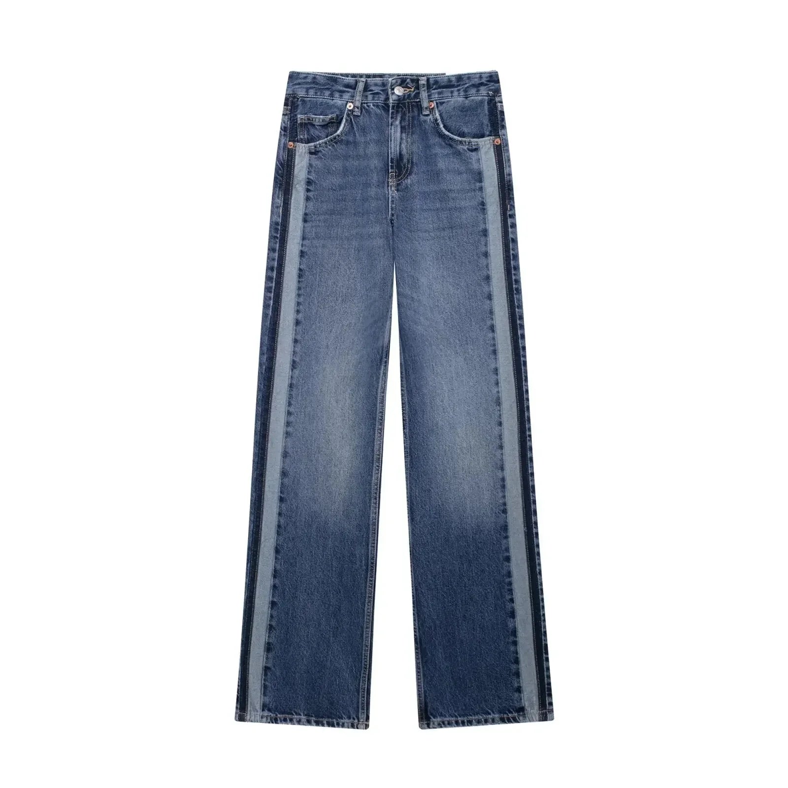Elvy Paris™ | Jean Évasé à Bandes Latérales