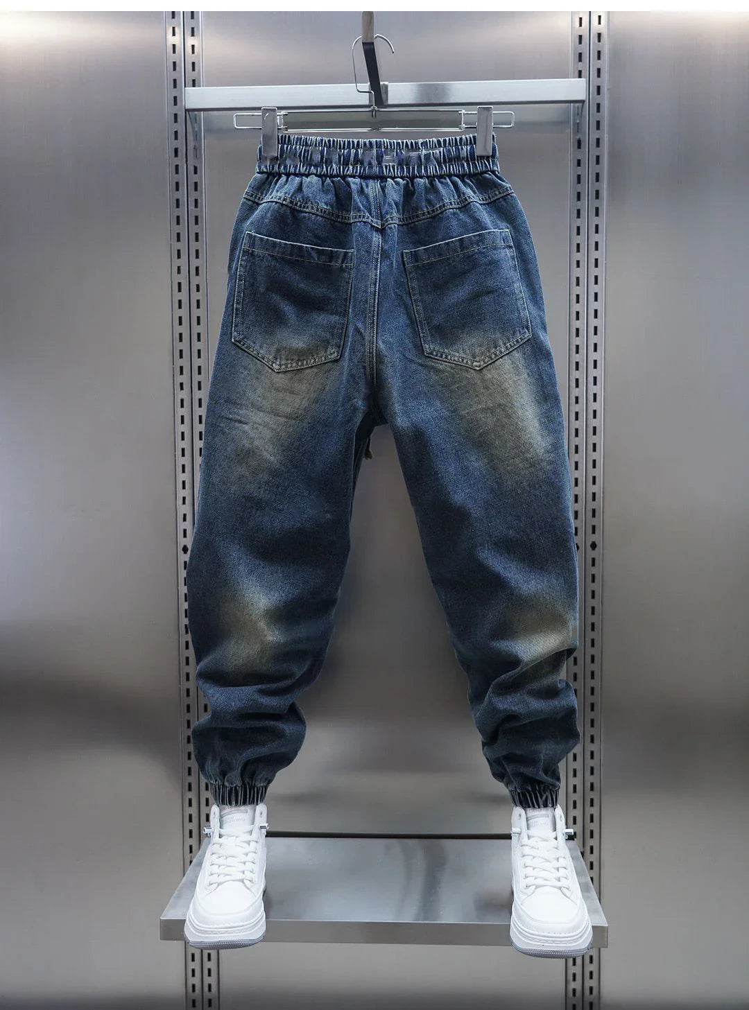 Elvy Paris™ - Pantalon Baggy Denim avec Ceinture