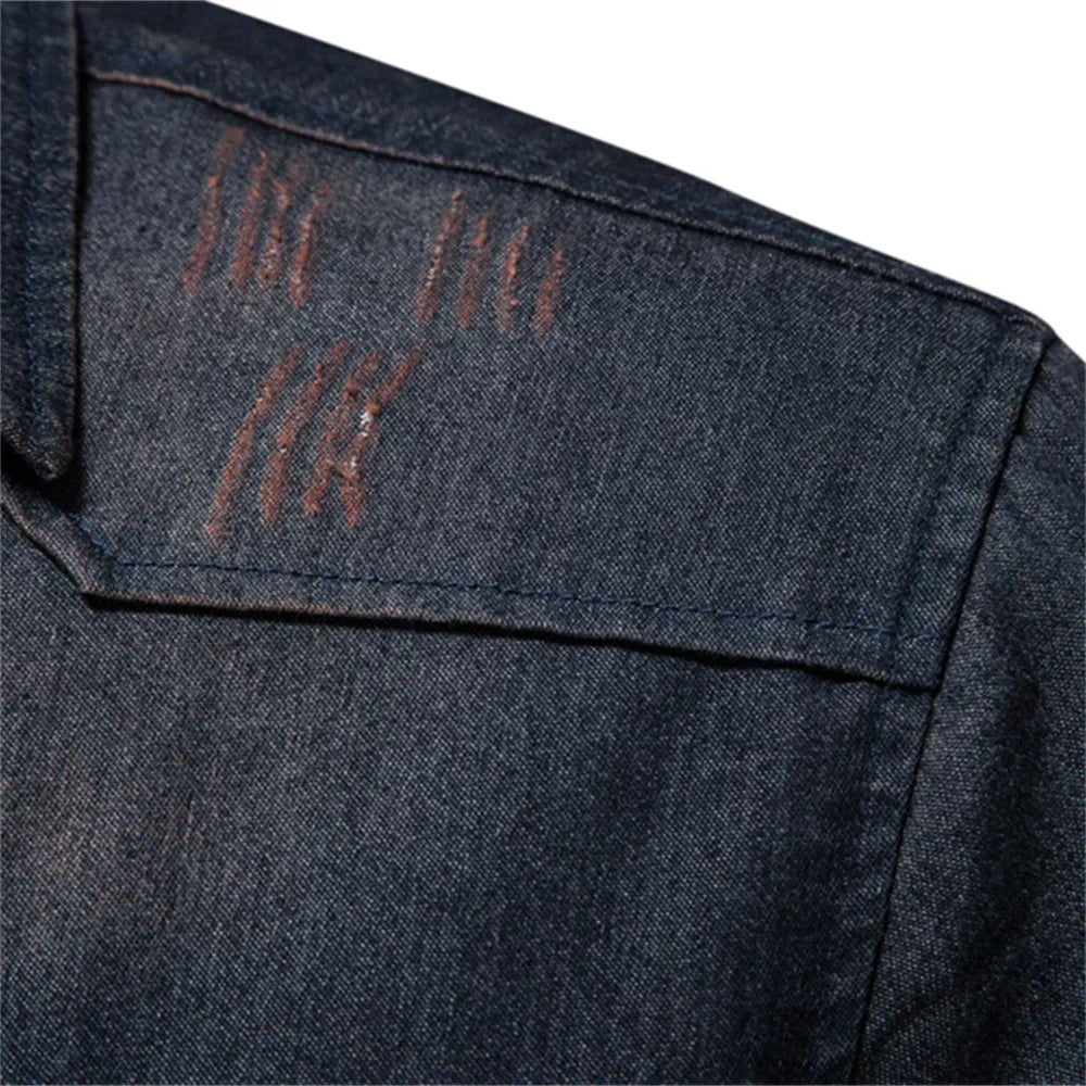 Elvy Paris™ | Chemise en Denim Coton Élastique pour Hommes