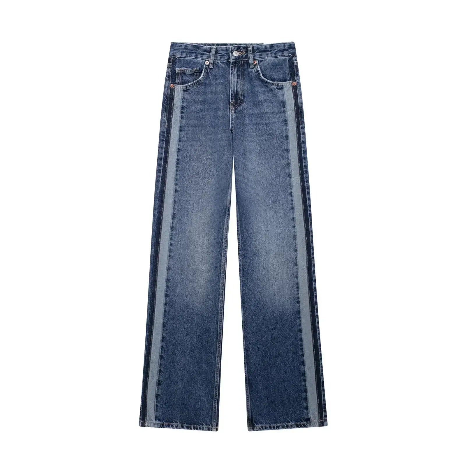 Elvy Paris™ | Jean Évasé à Bandes Latérales