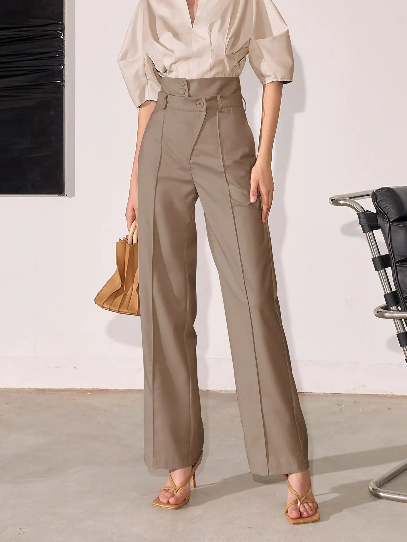 Elvy Paris | Pantalon taille haute – Élégance structurée
