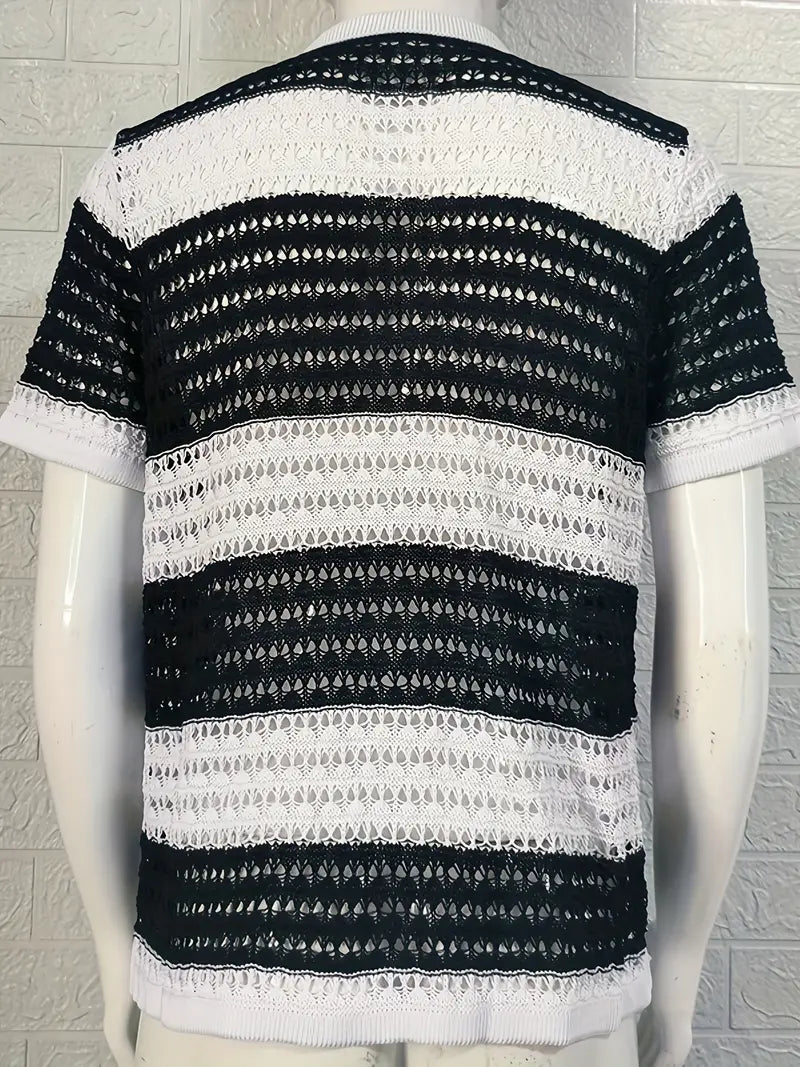 Elvy Paris™ | Chemise en Tricot Contrastée