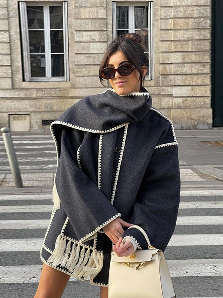 Elvy Paris™ | Manteau Écharpe