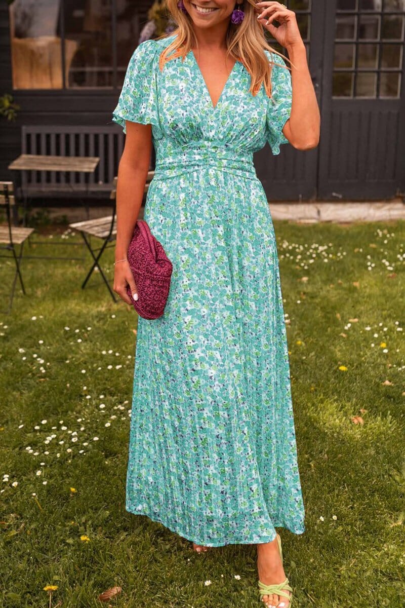 Sandra - Robe longue élégante avec décolleté en V